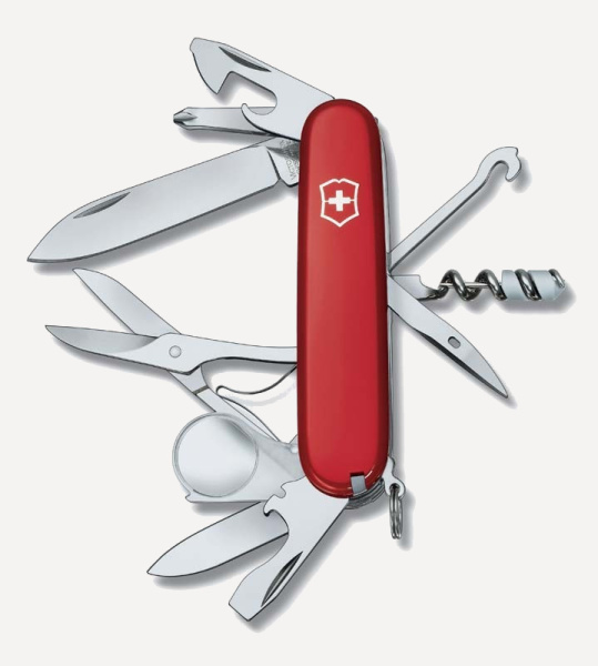Нож Victorinox Explorer 91мм, 16 функций (красный с Лупой)